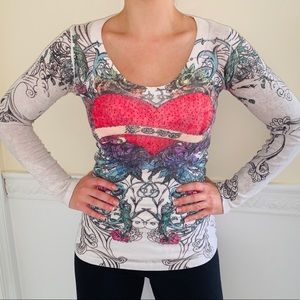 White ‘LOVE’ Long Sleeve Top